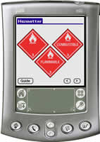 Screenshot: Palm handheld running Hazmatter software.